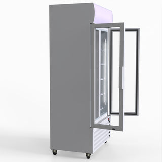 580L Double Glass Door Colourbond Upright Drink Fridge - Thermaster LG-580P