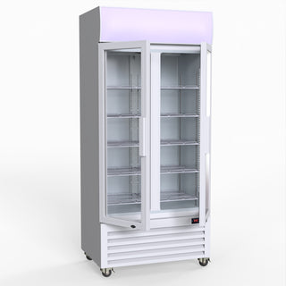 580L Double Glass Door Colourbond Upright Drink Fridge - Thermaster LG-580P