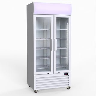 580L Double Glass Door Colourbond Upright Drink Fridge - Thermaster LG-580P