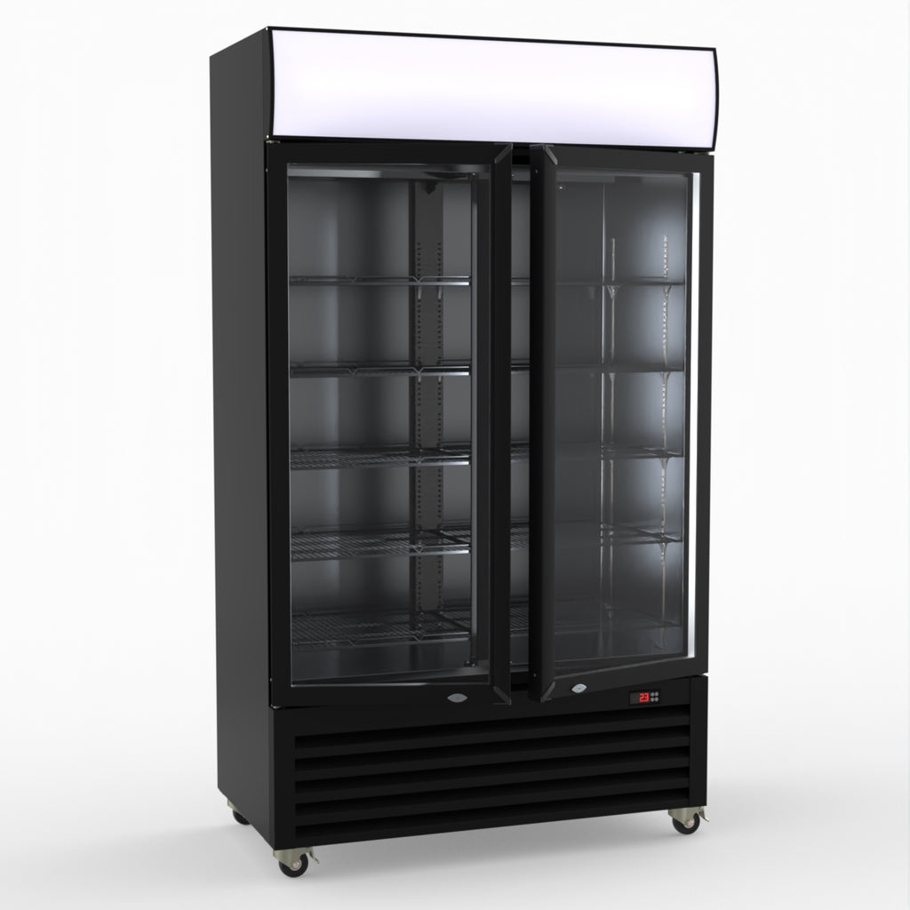 Thermaster Two Glass Door Colourbond Upright Drink Fridge LG-730BP