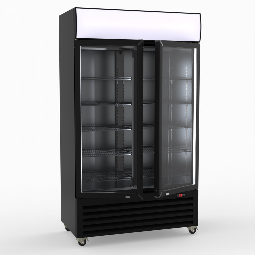 Thermaster Two Glass Door Colourbond Upright Drink Fridge LG-730BP