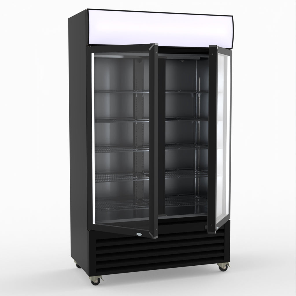 Thermaster Two Glass Door Colourbond Upright Drink Fridge LG-730BP
