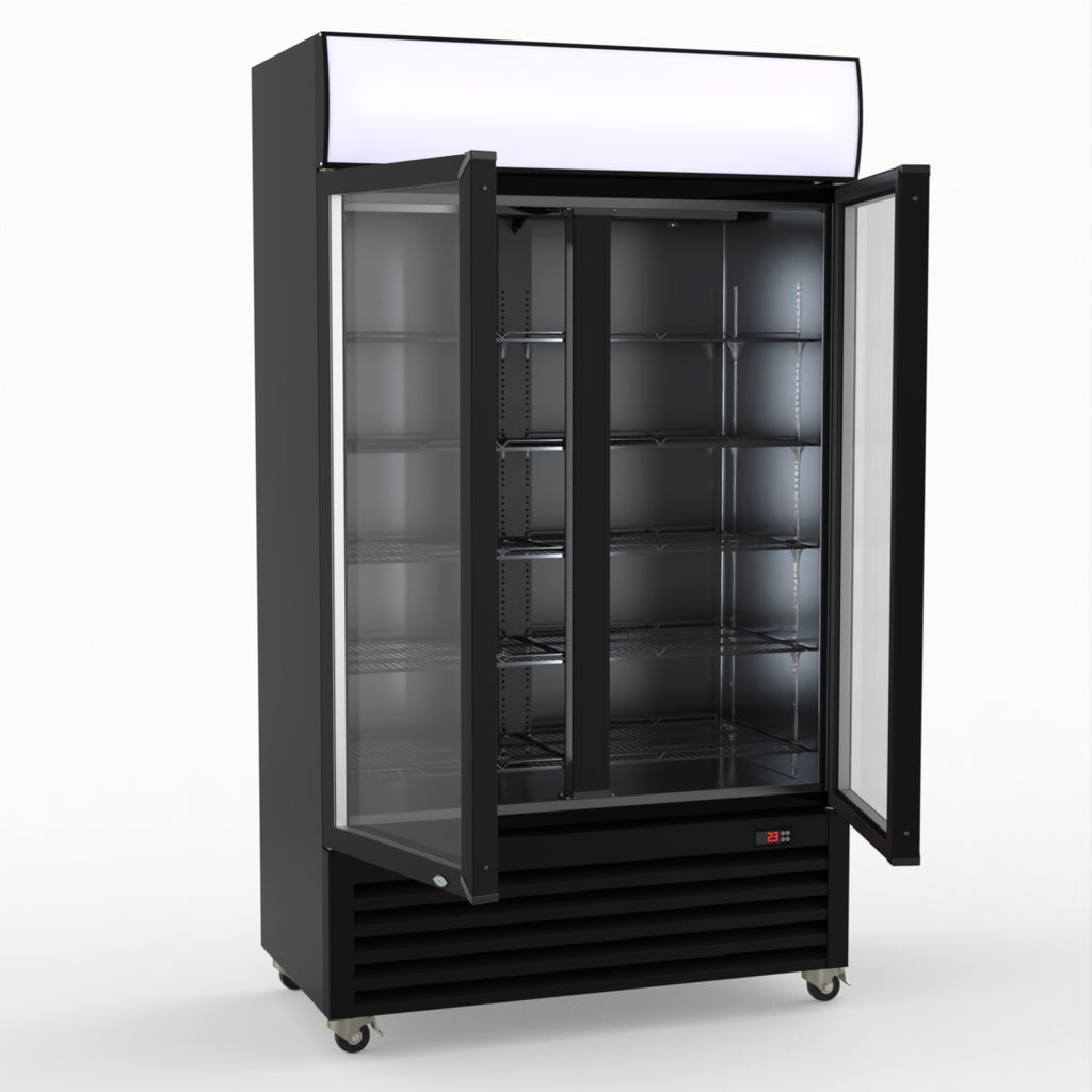 Thermaster Two Glass Door Colourbond Upright Drink Fridge LG-730BP