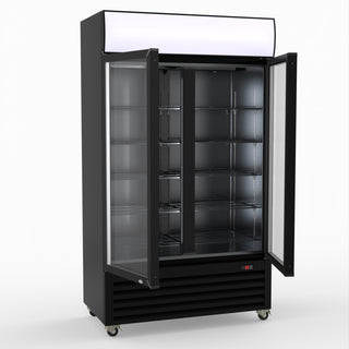 Thermaster Two Glass Door Colourbond Upright Drink Fridge LG-730BP