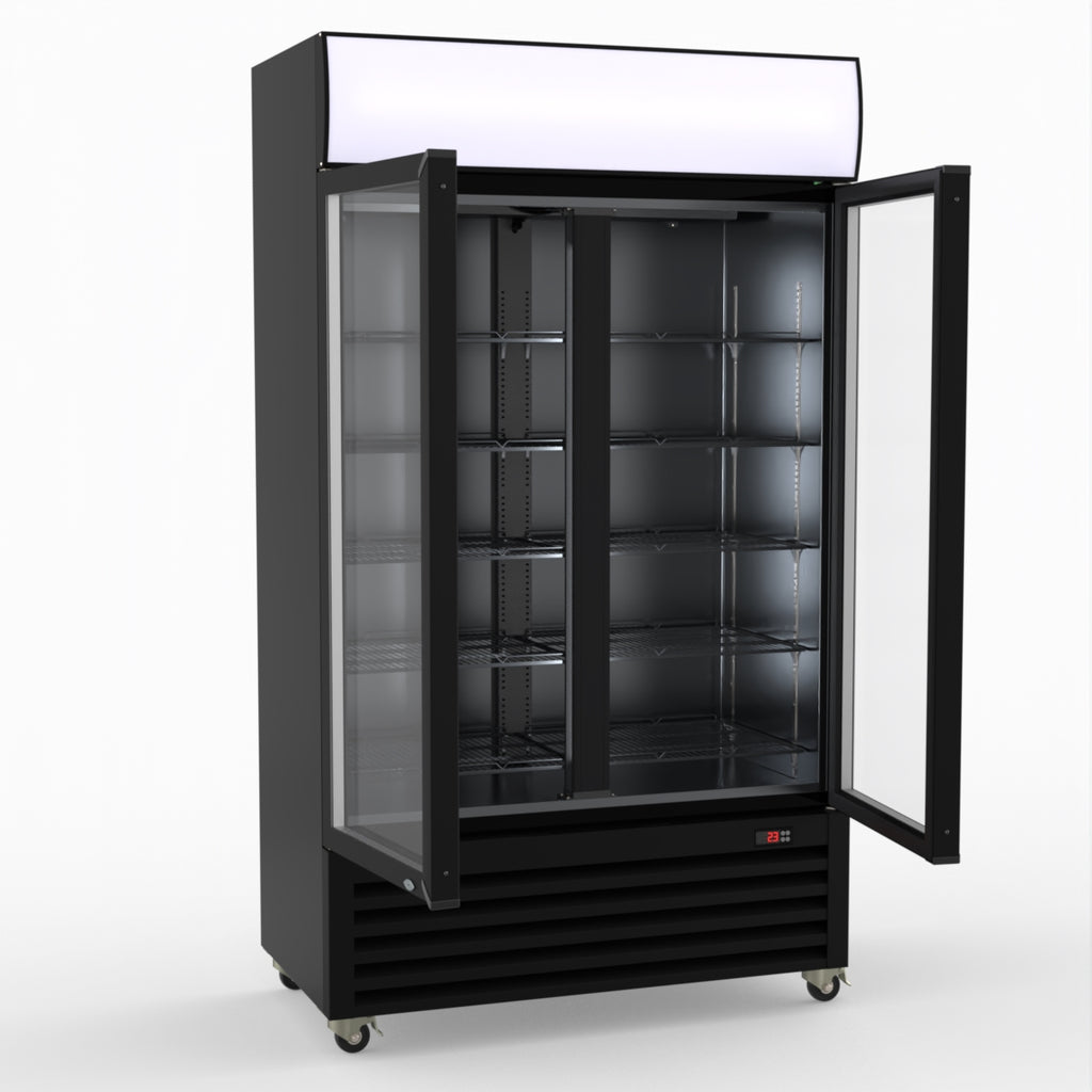 Thermaster Two Glass Door Colourbond Upright Drink Fridge LG-730BP