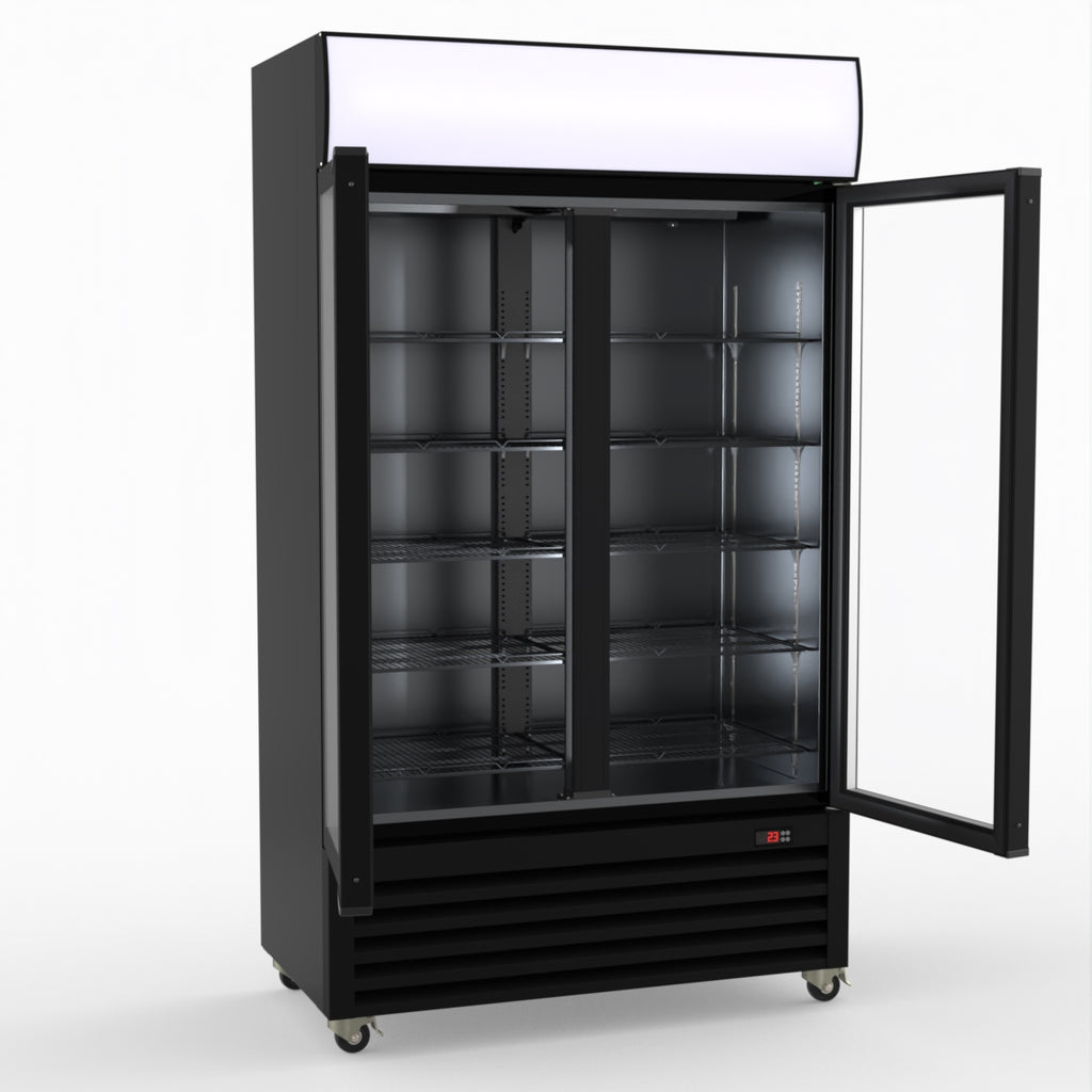 Thermaster Two Glass Door Colourbond Upright Drink Fridge LG-730BP