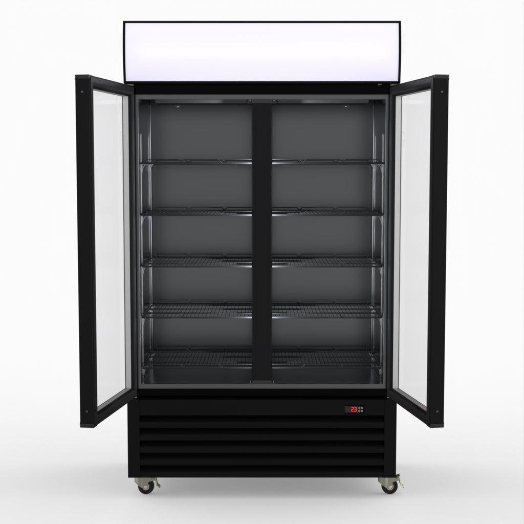 Thermaster Two Glass Door Colourbond Upright Drink Fridge LG-730BP