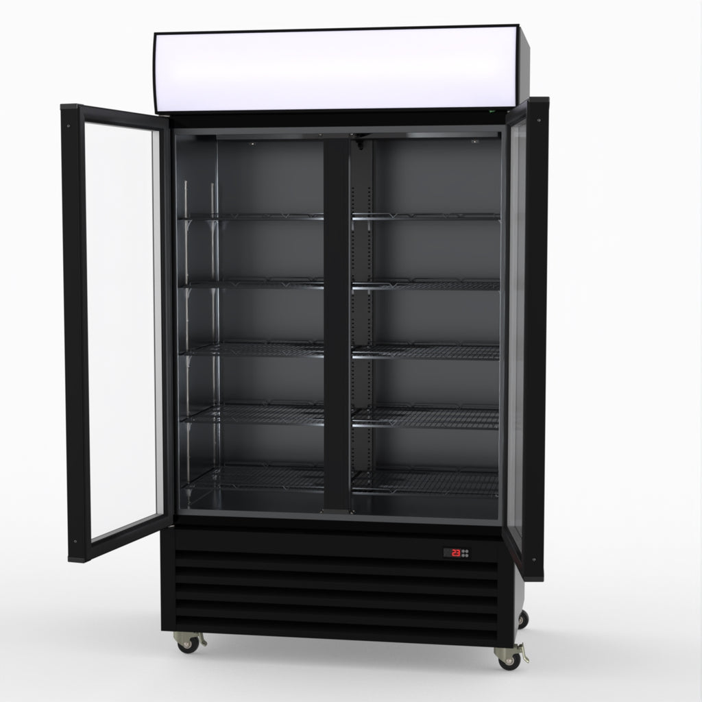 Thermaster Two Glass Door Colourbond Upright Drink Fridge LG-730BP