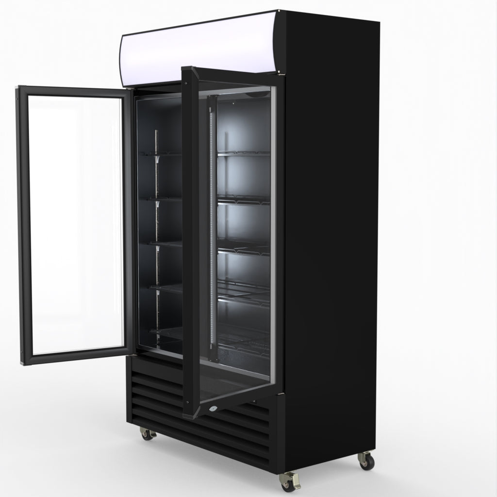 Thermaster Two Glass Door Colourbond Upright Drink Fridge LG-730BP