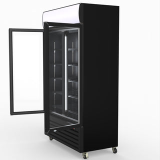 Thermaster Two Glass Door Colourbond Upright Drink Fridge LG-730BP