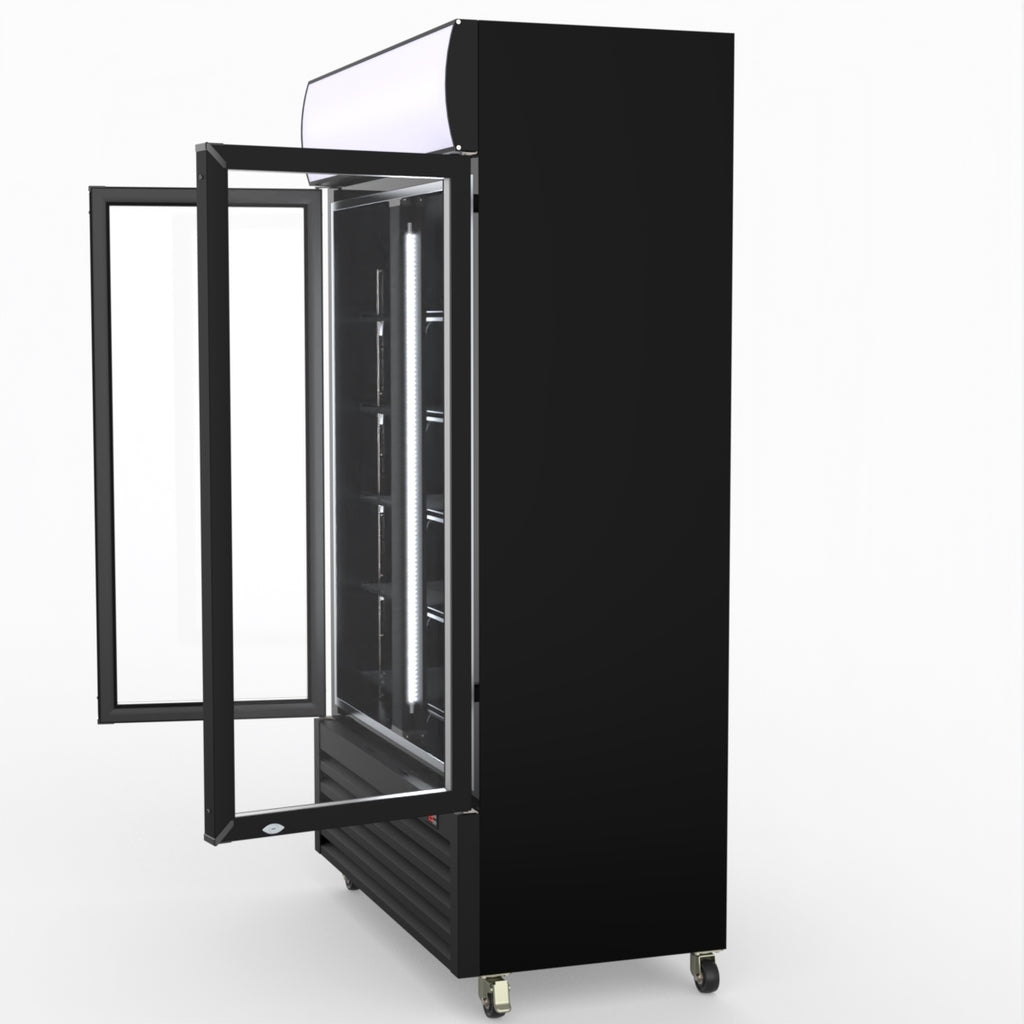 Thermaster Two Glass Door Colourbond Upright Drink Fridge LG-730BP