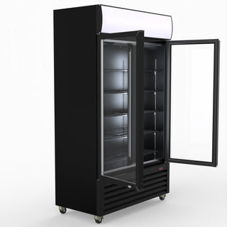 Thermaster Two Glass Door Colourbond Upright Drink Fridge LG-730BP