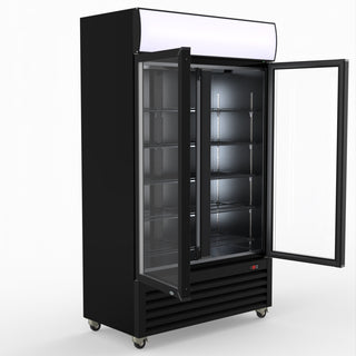 Thermaster Two Glass Door Colourbond Upright Drink Fridge LG-730BP