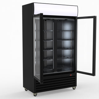 Thermaster Two Glass Door Colourbond Upright Drink Fridge LG-730BP