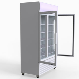 730L Two Glass Door Colourbond Upright Drink Fridge - Thermaster LG-730P