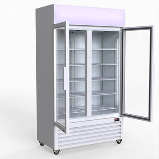 730L Two Glass Door Colourbond Upright Drink Fridge - Thermaster LG-730P