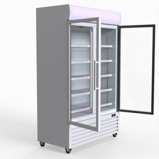 800L Upright Double Glass Door Freezer – - Thermaster LG-800PF