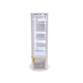 Four-Sided Upright Beverage Display Fridge Ivory-White - Thermaster LSC235