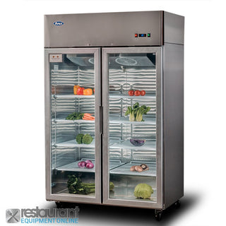 Atosa Top Mounted Double Glass Door Fridge