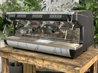 Nuova Simonelli Appia Life High Cup Black - 3 Group Commercial Espresso Machine - Stainless