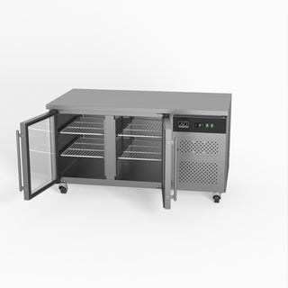 AG Two Door Commercial Glass Door Worktop / Under Bench Display Fridge- AG Equipment AG-PAX2100TNG