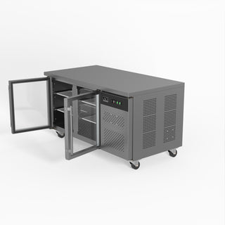 AG Two Door Commercial Glass Door Worktop / Under Bench Display Fridge- AG Equipment AG-PAX2100TNG