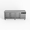 AG Three Door Commercial Glass Door Worktop / Under Bench Display Fridge 800mm Depth- AG Equipment AG-PAX3100TNG