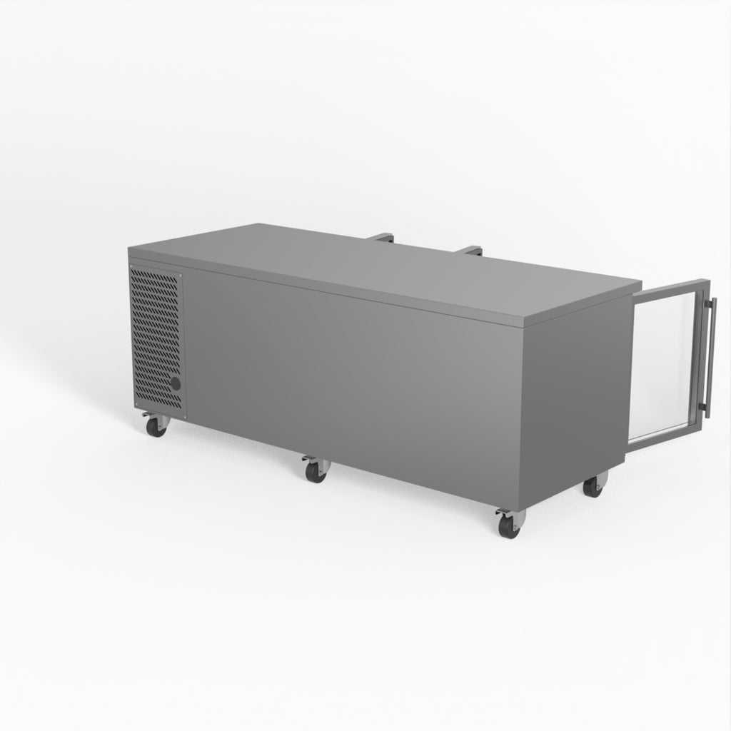 AG Three Door Commercial Glass Door Worktop / Under Bench Display Fridge 800mm Depth- AG Equipment AG-PAX3100TNG