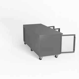 AG Three Door Commercial Glass Door Worktop / Under Bench Display Fridge 800mm Depth- AG Equipment AG-PAX3100TNG