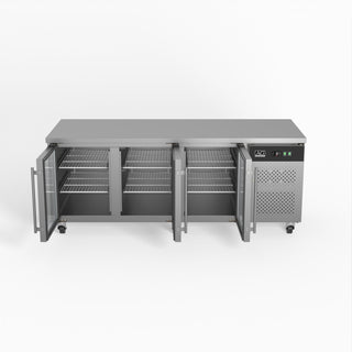 AG Three Door Commercial Glass Door Worktop / Under Bench Display Fridge 800mm Depth- AG Equipment AG-PAX3100TNG