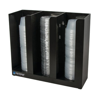 San Jamar Adjustable Portion Cup & Lid Organiser 304mm x 109mm x 260mm - PCL3ADJ