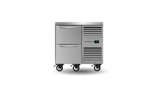 Skope ProSpec Two Drawer One Bay Underbench GN 1/1 Right Hand Fridge 126L - PG11.UBR.1.D2.RH
