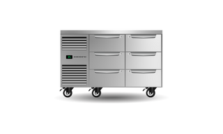Skope ProSpec Six Drawer Two Bay Underbench GN 1/1 Fridge 288L - PG11.UBR.2.D6