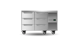 Skope ProSpec Six Drawer Two Bay Underbench GN 1/1 Right Hand Fridge 288L - PG11.UBR.2.D6.RH
