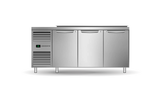 Skope Three Solid Door Salad Preparation Drop-in Collar GN1/3 Fridge - PG13.PPS.DC.3.SD