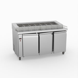 Thermaster Three Door Deluxe Pizza Prep Bench PWB150