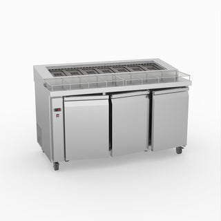 Thermaster Three Door Deluxe Pizza Prep Bench PWB150
