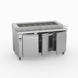Thermaster Three Door Deluxe Pizza Prep Bench PWB150