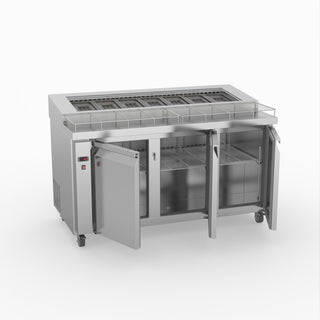 Thermaster Three Door Deluxe Pizza Prep Bench PWB150