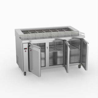Thermaster Three Door Deluxe Pizza Prep Bench PWB150