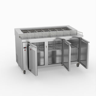 Thermaster Three Door Deluxe Pizza Prep Bench PWB150