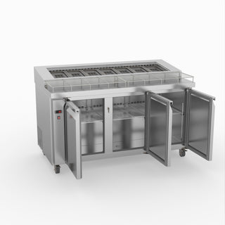 Thermaster Three Door Deluxe Pizza Prep Bench PWB150