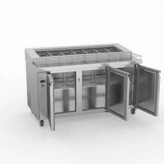 Thermaster Three Door Deluxe Pizza Prep Bench PWB150