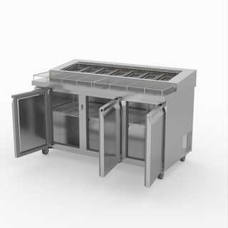 Thermaster Three Door Deluxe Pizza Prep Bench PWB150
