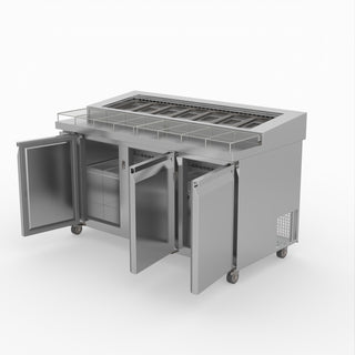 Thermaster Three Door Deluxe Pizza Prep Bench PWB150