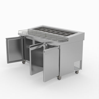 Thermaster Three Door Deluxe Pizza Prep Bench PWB150