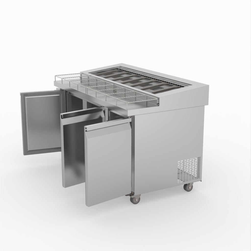 Thermaster Three Door Deluxe Pizza Prep Bench PWB150