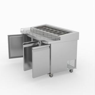 Thermaster Three Door Deluxe Pizza Prep Bench PWB150