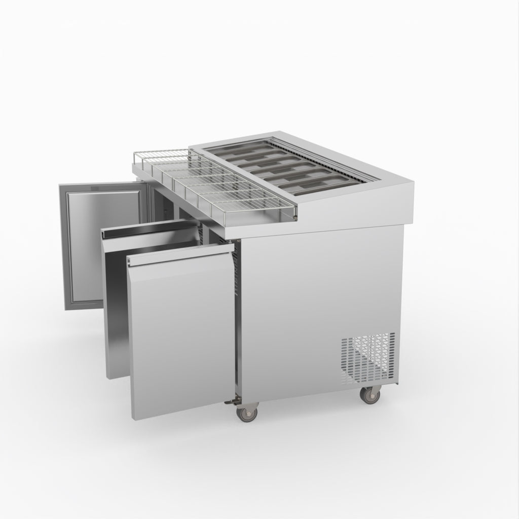 Thermaster Three Door Deluxe Pizza Prep Bench PWB150