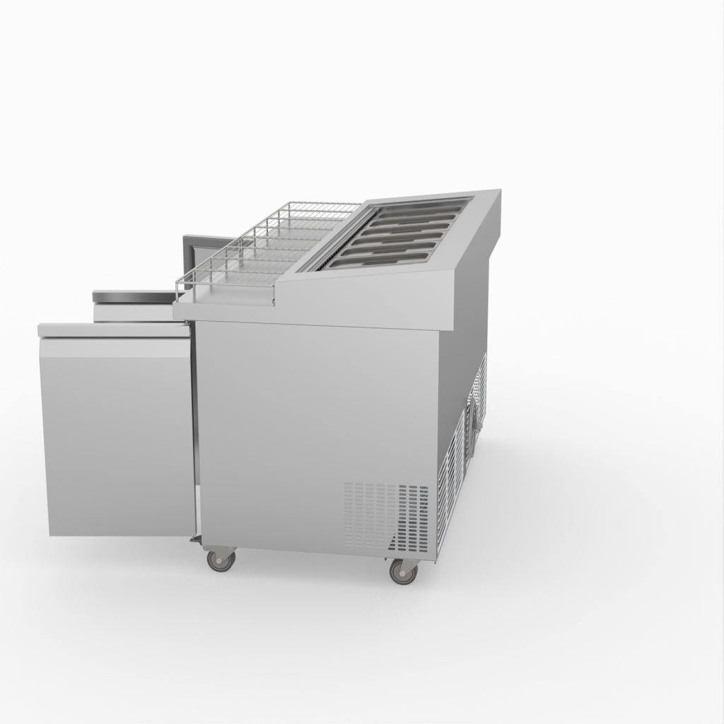 Thermaster Three Door Deluxe Pizza Prep Bench PWB150